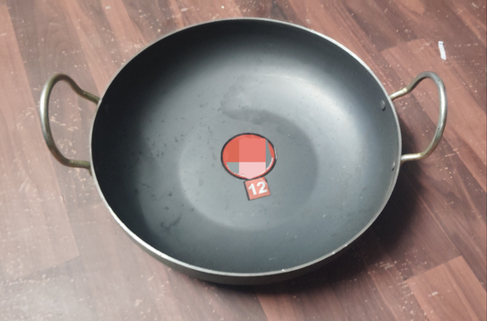Iron Flat Kadhai-12 inch