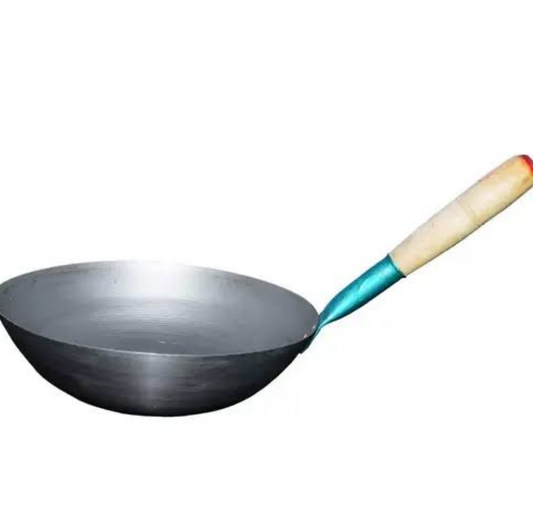 Chinese Kadhai With Wooden Handle