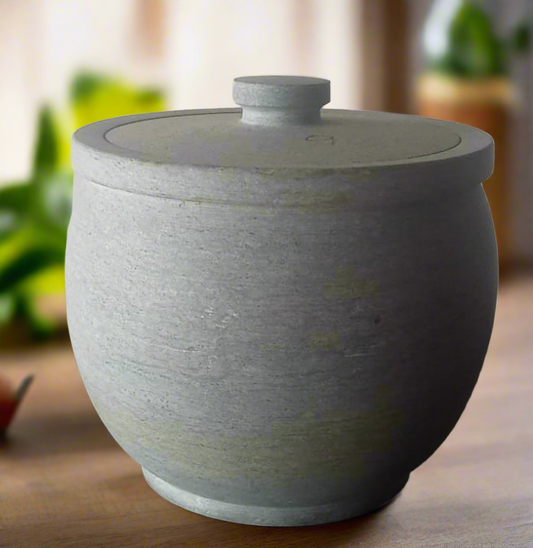 Soapstone Curd Pot/Salt,Pickle, Tamarind Storage Pot