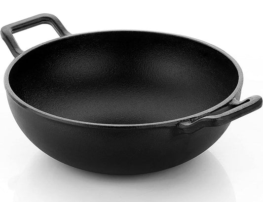 Cast Iron Branded Deep Kadhai-24cm