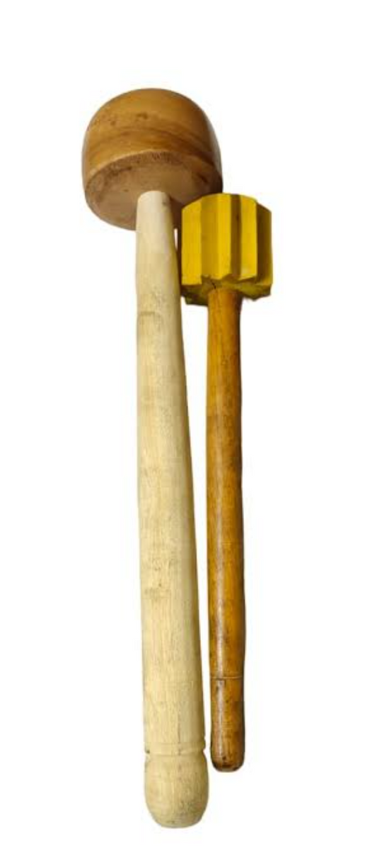 Wooden Dhal & Curd Masher Set